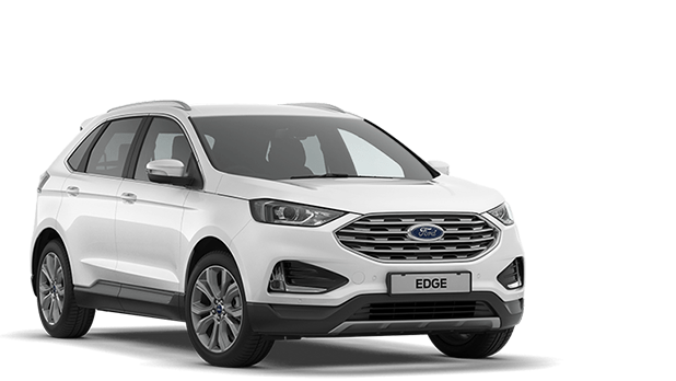 Bílý Ford Edge, tříčtvrteční pohled zepředu