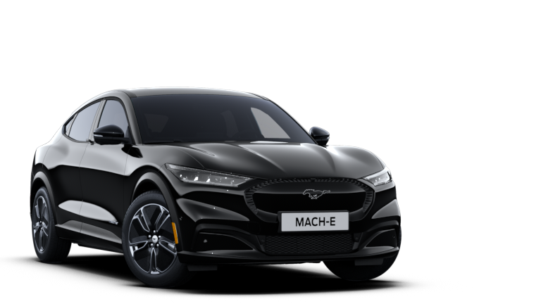 Černý Ford Mustang Mach-E, pohled zepředu