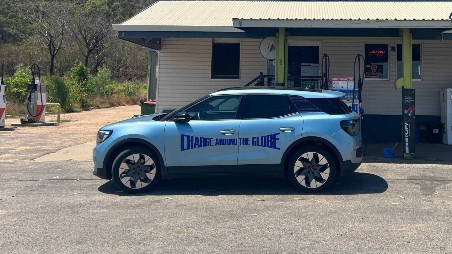 Explorer parked up outside a general store in Inkerman