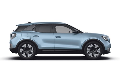 Modrý elektrický Ford Explorer.