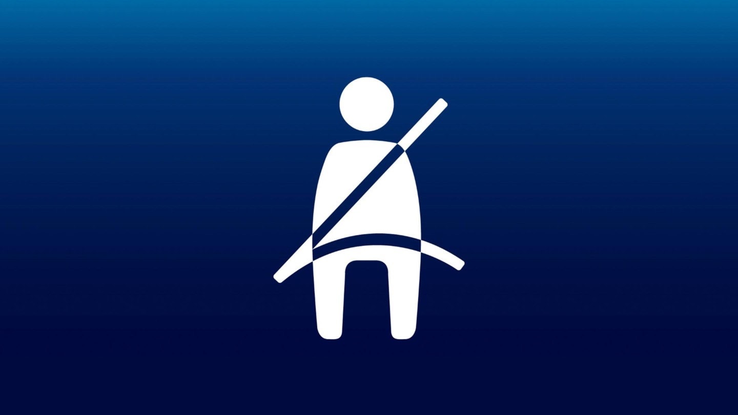Upozornění na nezapnuté bezpečnostní pásy