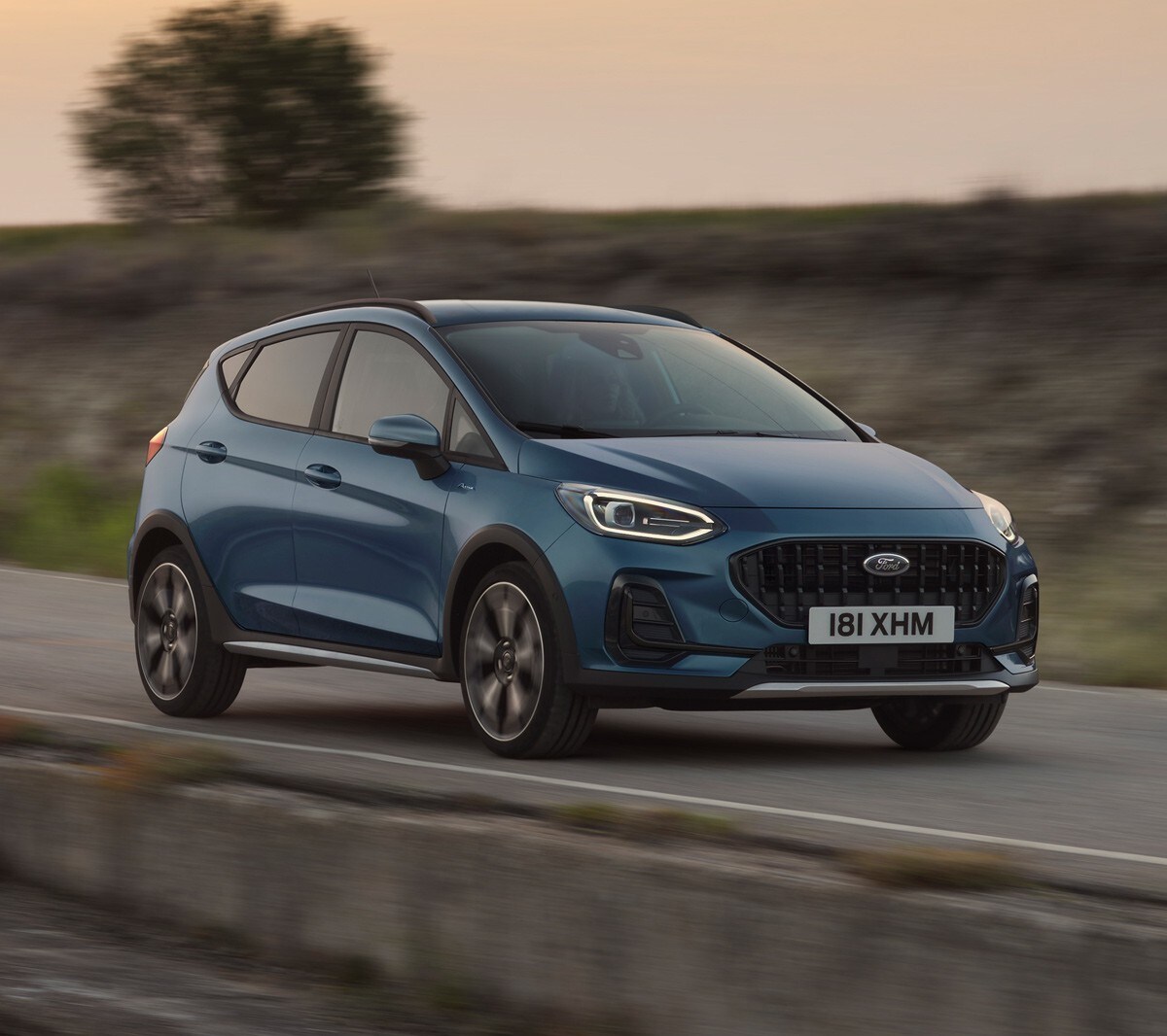 Ford Fiesta v pohybu pohled zepředu 