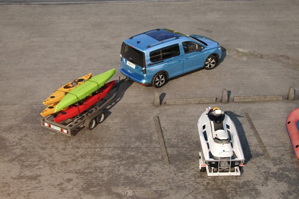 Ford Tourneo Connect couvání s přívěsem