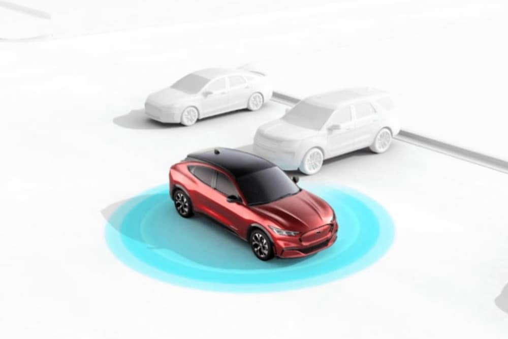Infografika asistenční technologie Ford
