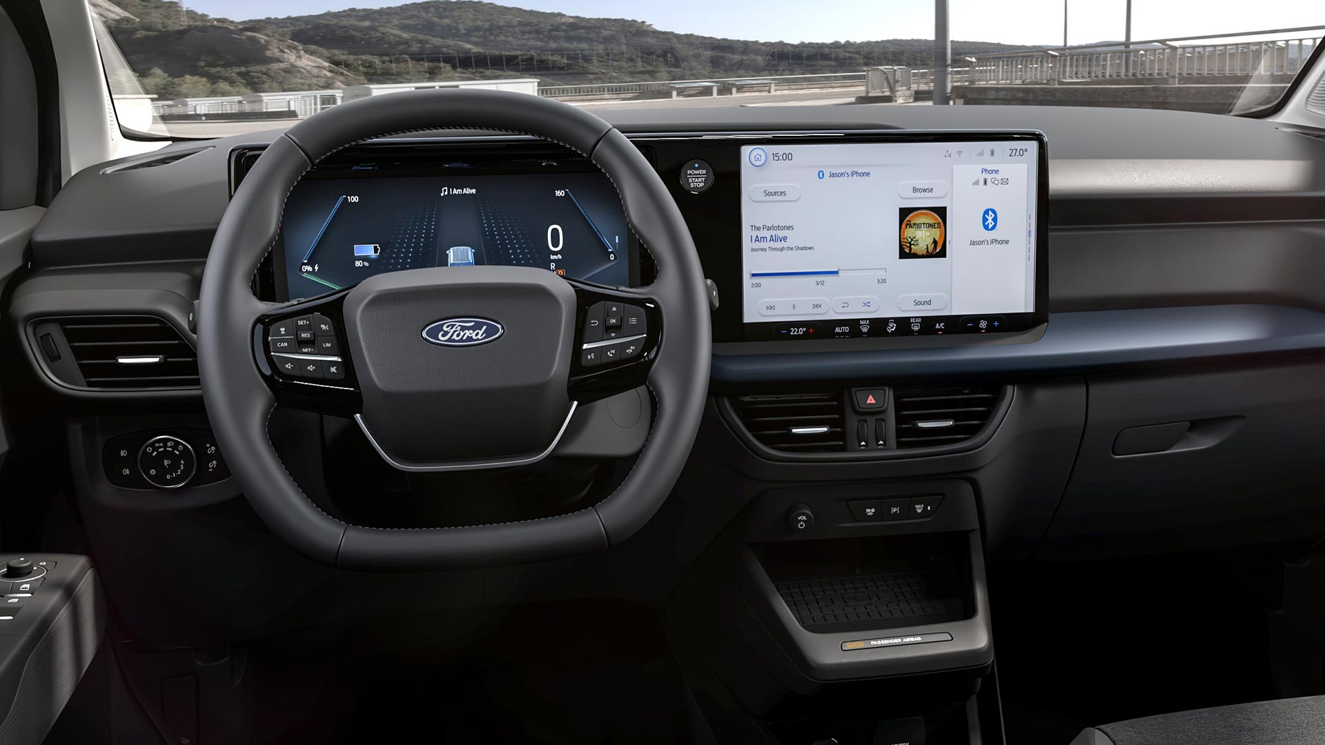 Ford E-Tourneo Courier interiér a dotyková obrazovka