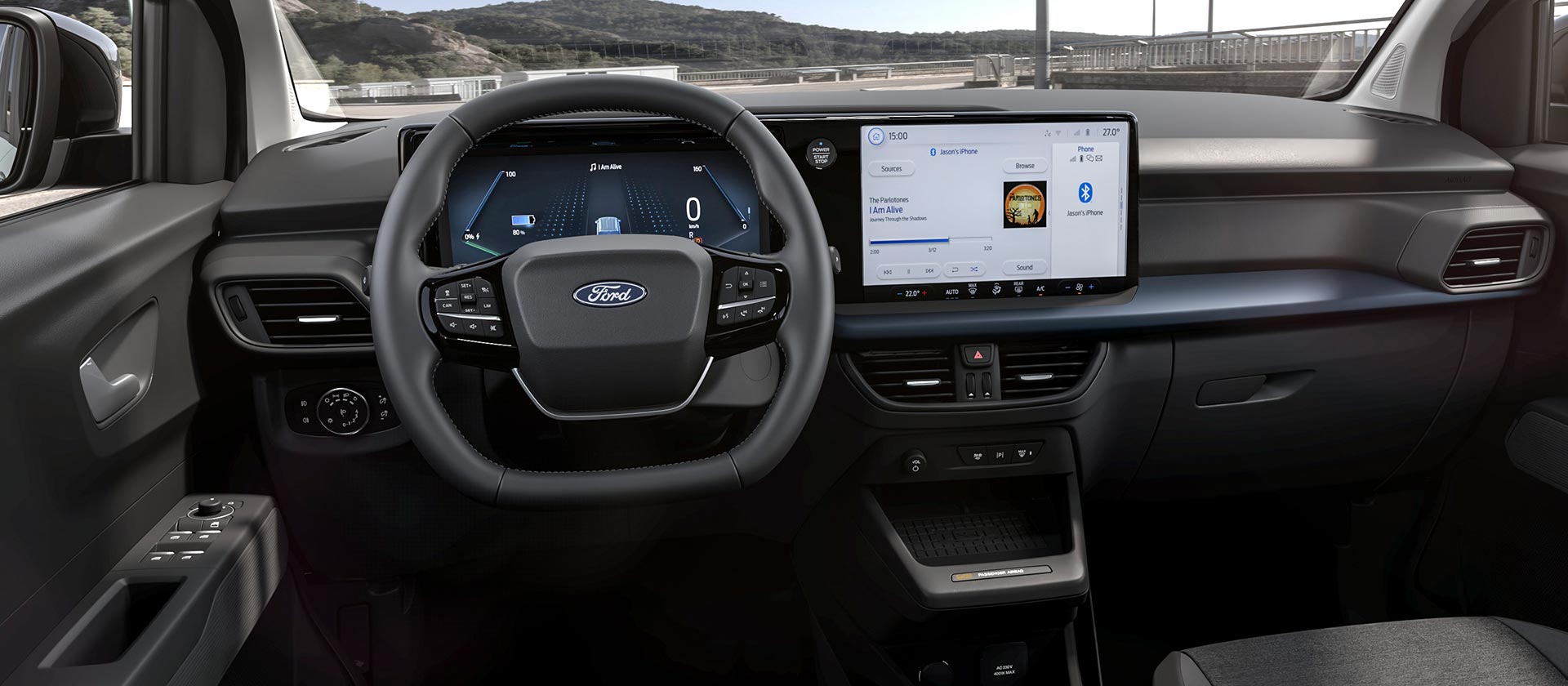Ford E-Tourneo Courier interiér a dotyková obrazovka