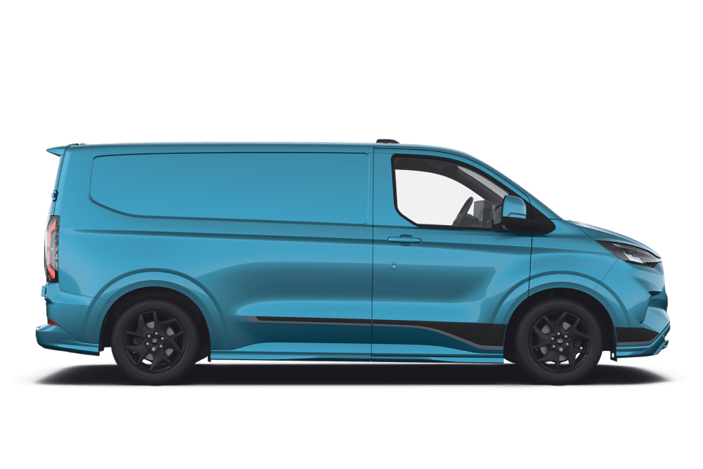 Pohled z boku na Ford E-Transit Custom 