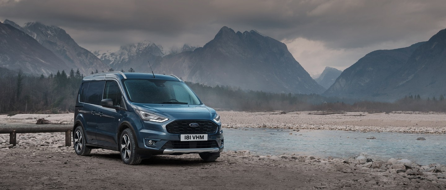 Ford Transit Connect Active parked by a river