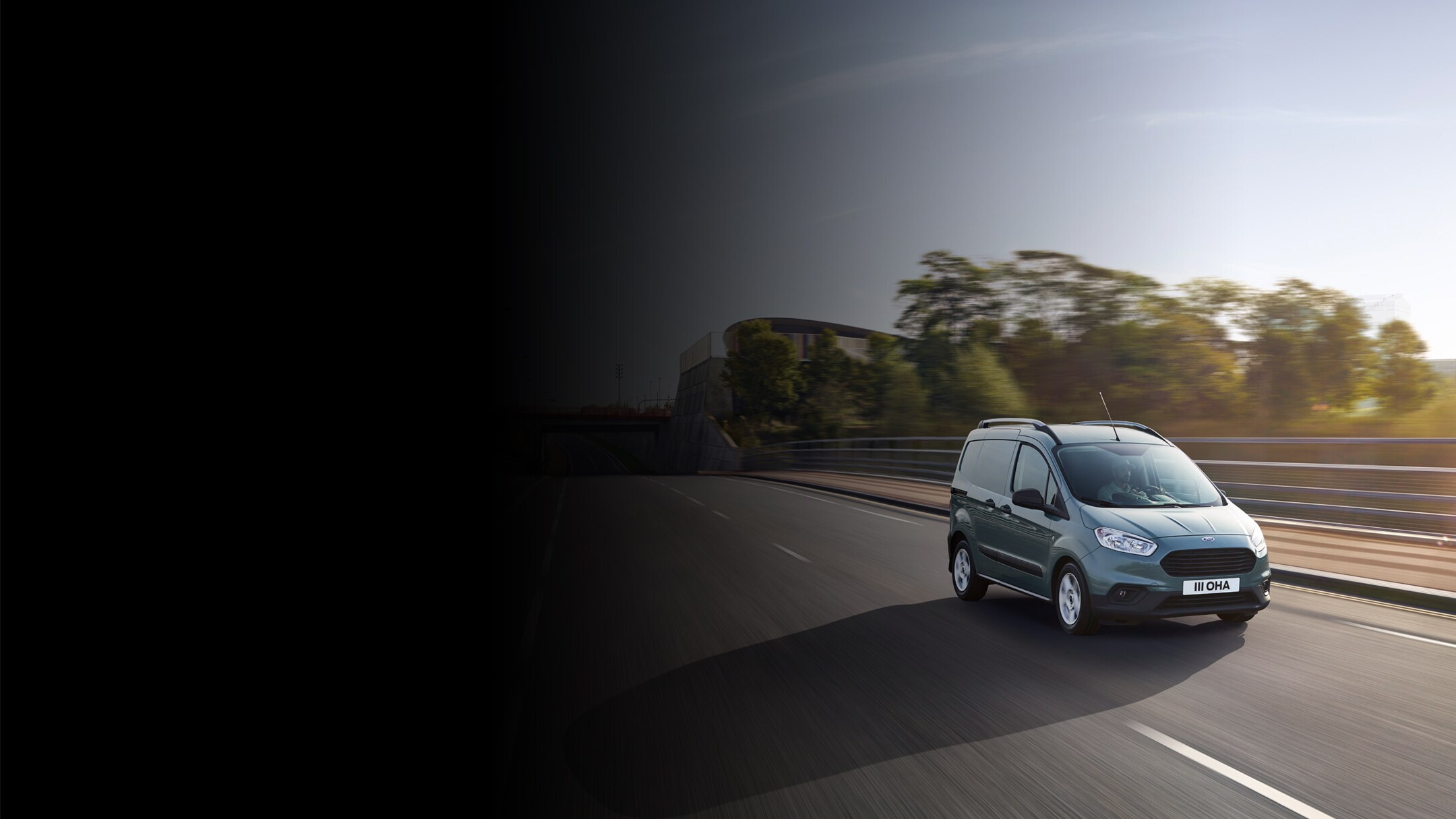 Ford Transit Courier driving on road