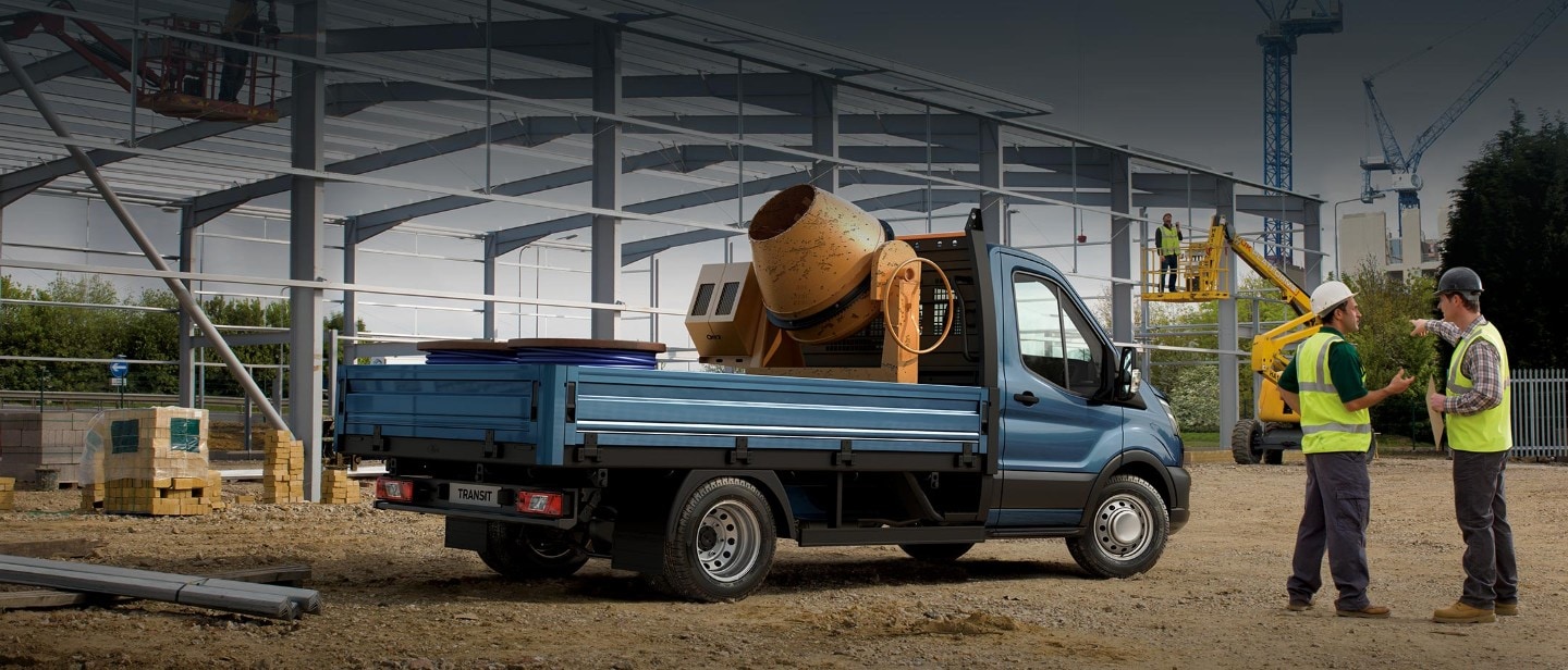 New Transit Chassis Cab parked in construction site