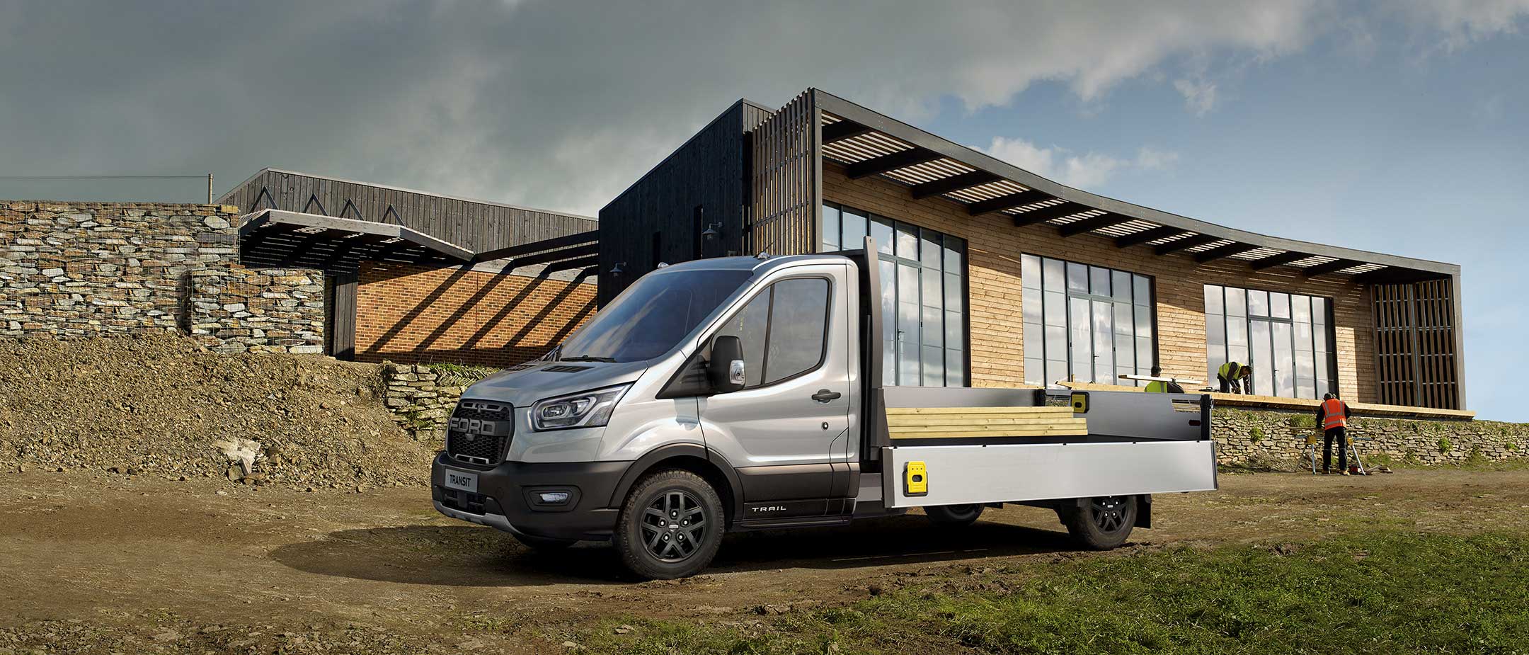 New Transit Chassis Cab parked in construction site