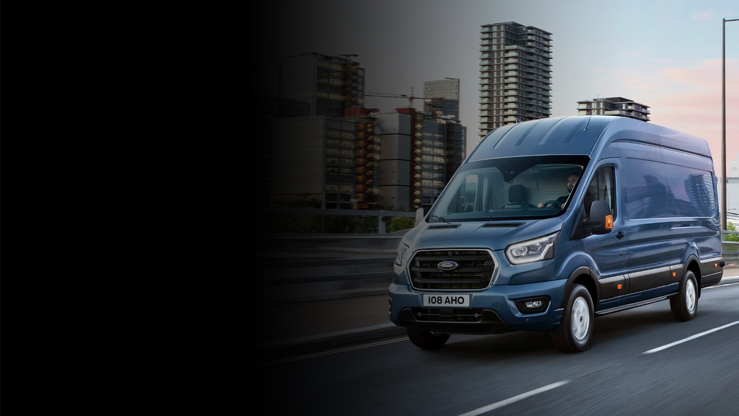 Ford Transit Van driving in city