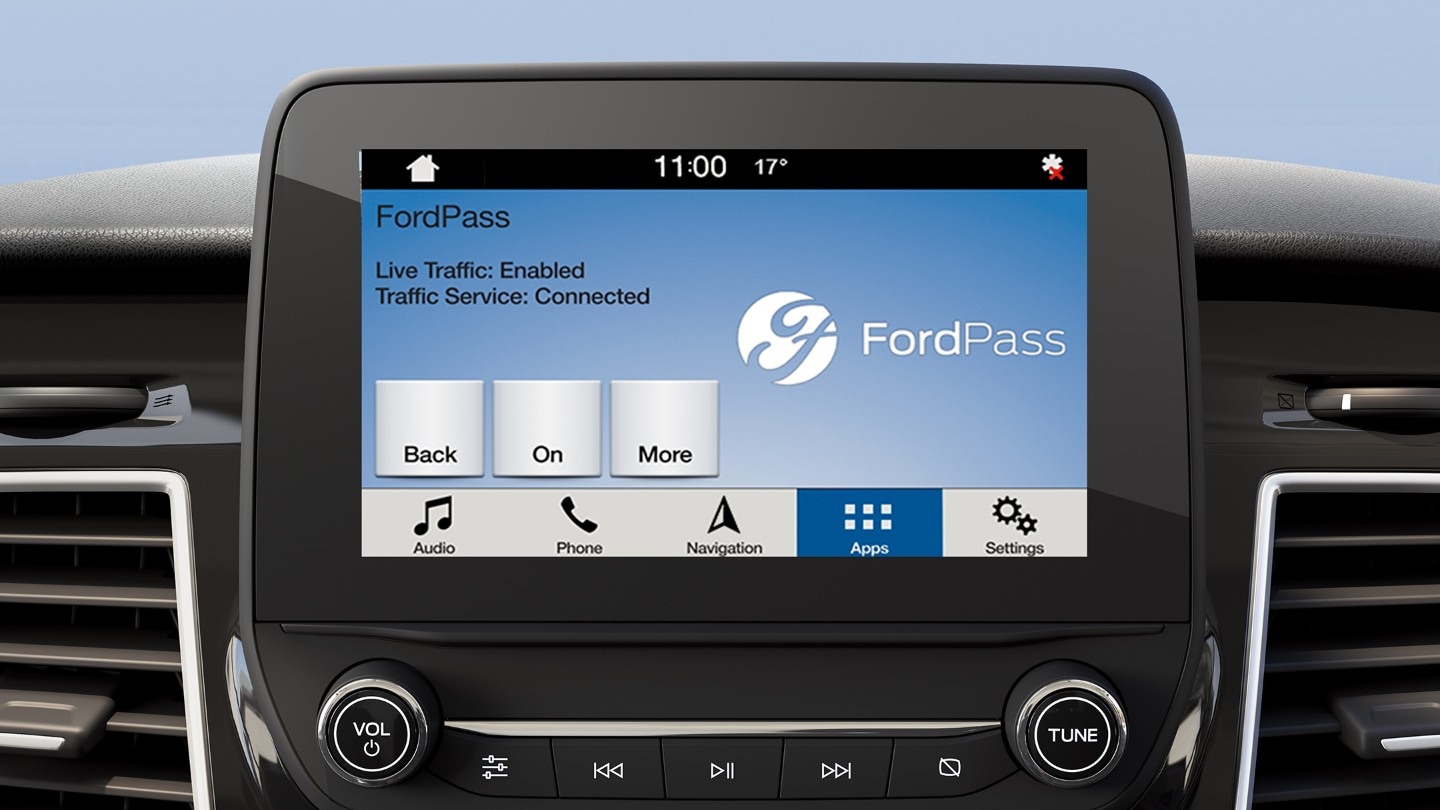 SYNC 3 s obrazovkou FordPass v Transitu Van