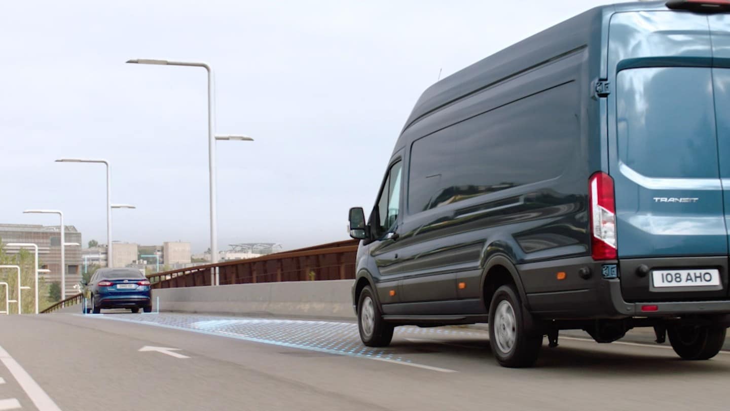 Ford Transit Vam with adaptive cruise control graphic