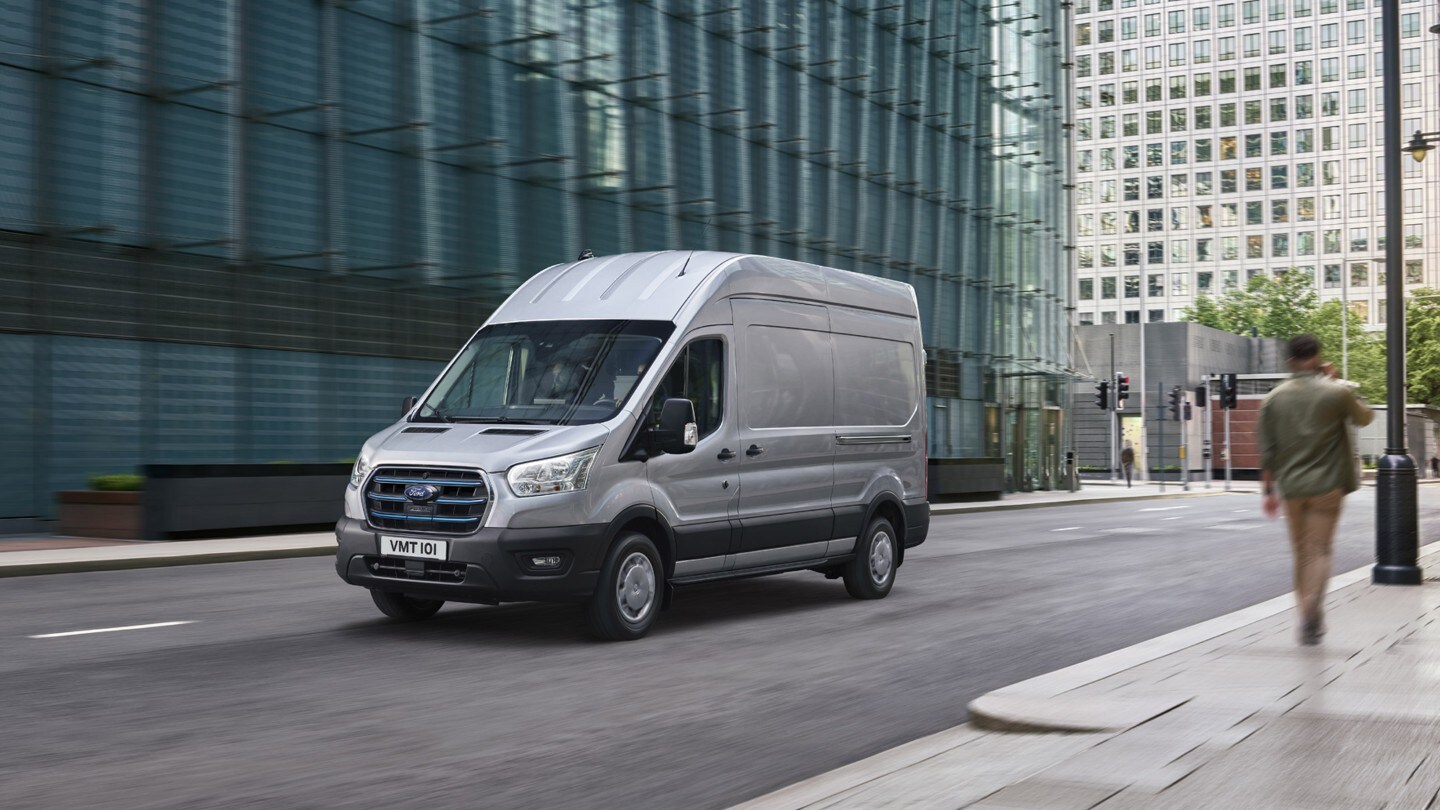 Ford E-Transit za jízdy