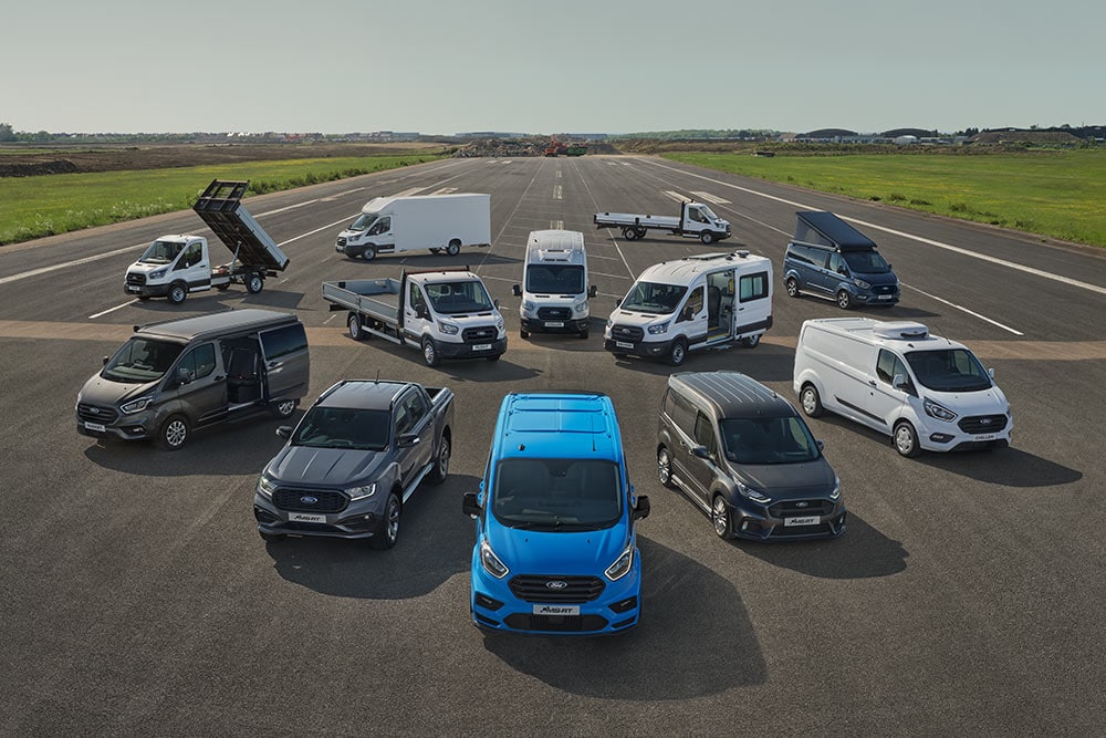 Řada užitkových vozů Ford.