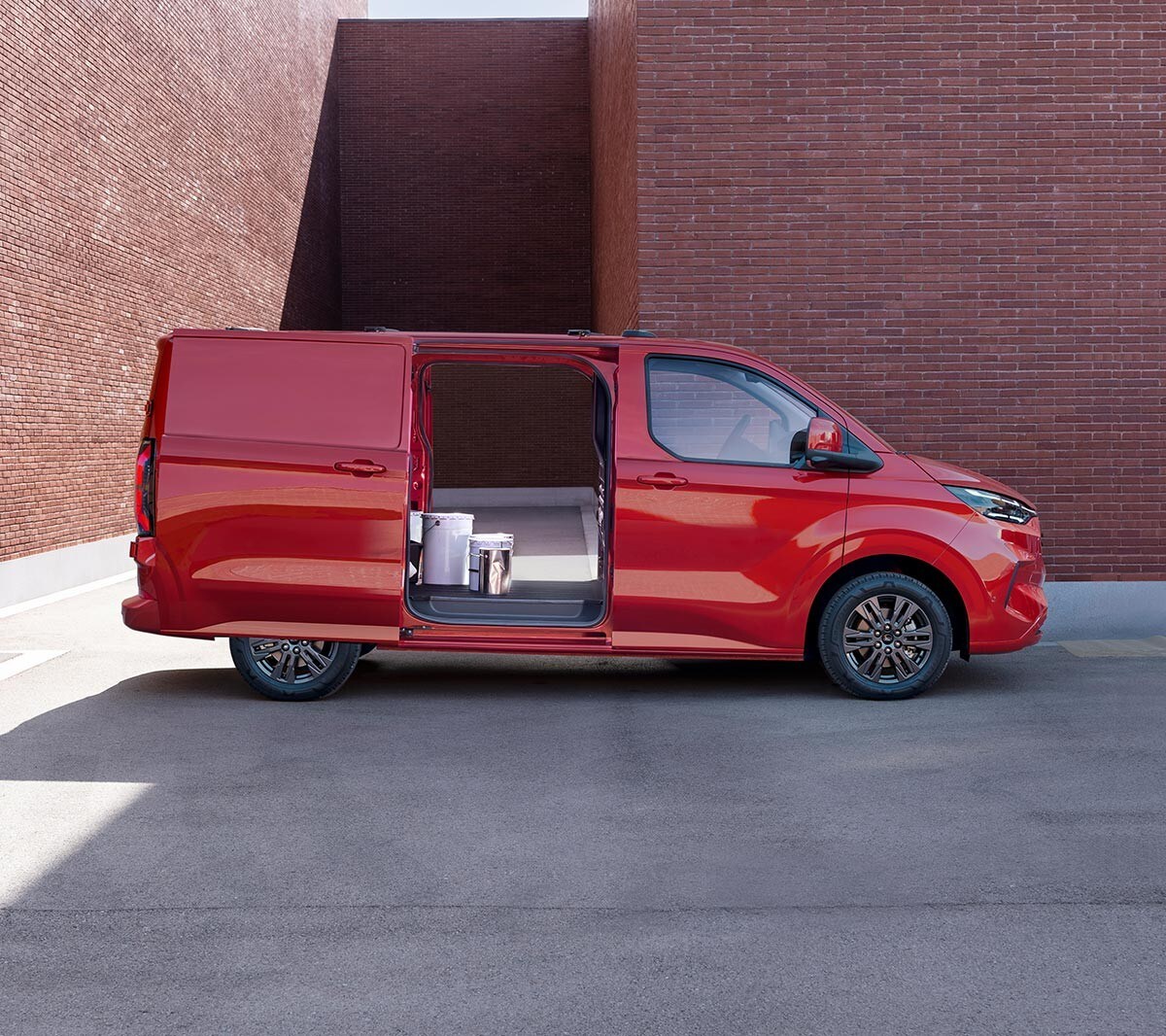 Ford Transit Custom limited parked with open side door