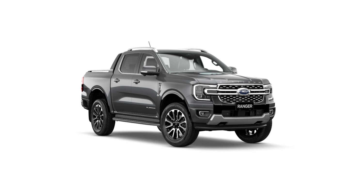 All-New Ranger Platinum in carbonized grey 3/4 front view