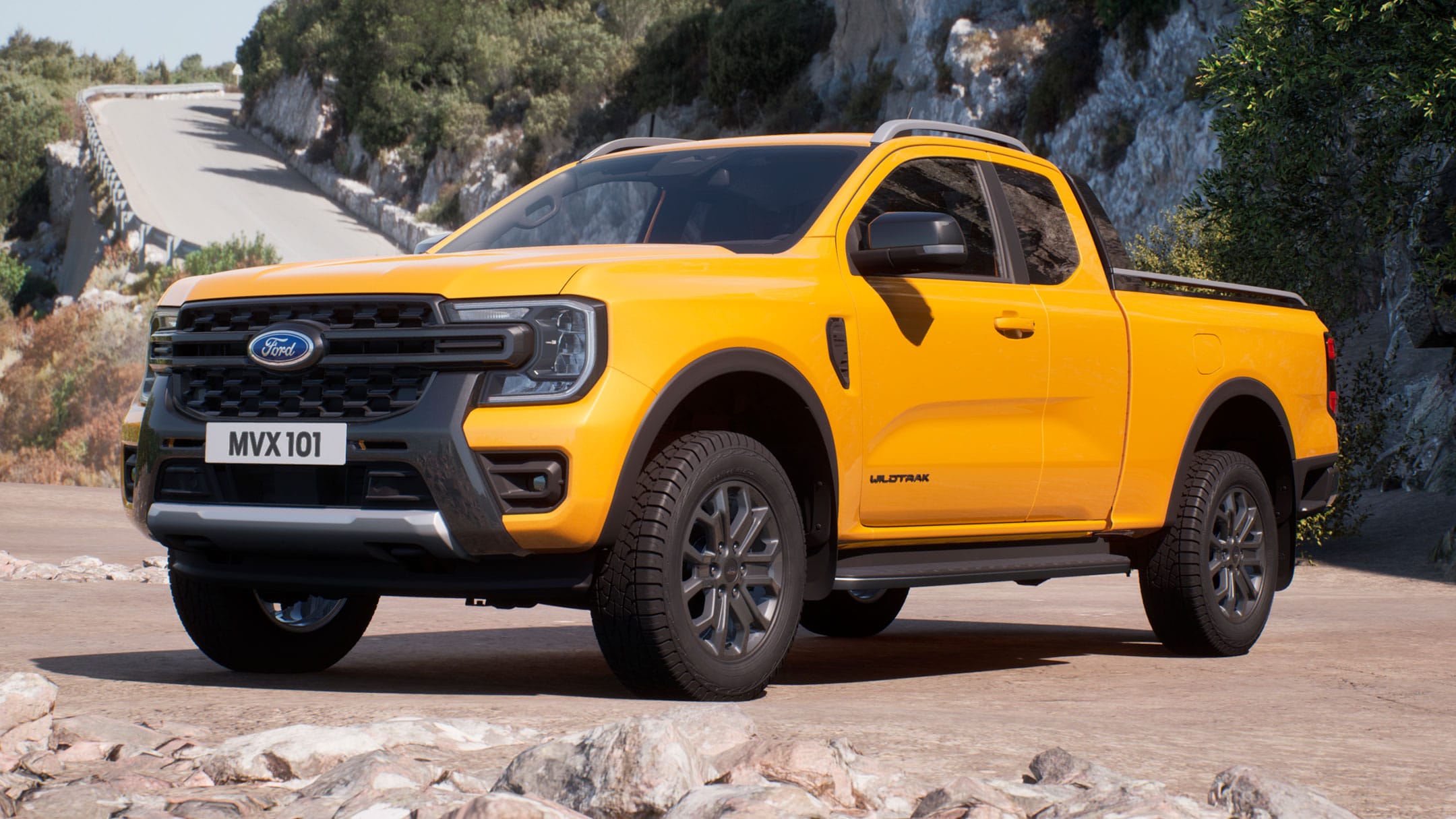 3/4 přední pohled na Ford Ranger