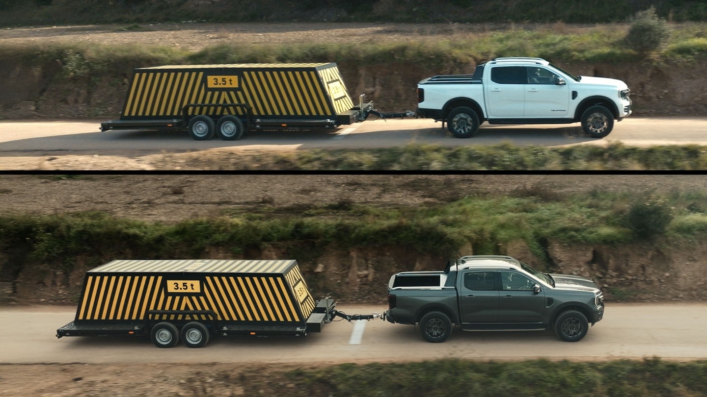Ranger versus Ranger: v tomto videu se utká Ranger s 2.0litrovým vznětovým motorem s plug-in hybridním Fordem Ranger v několika výzvách. 