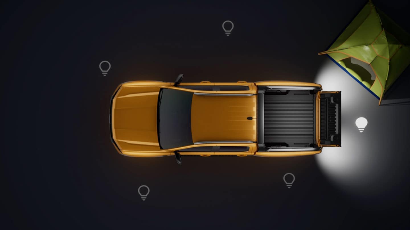 Ford Ranger z ptačí perspektivy