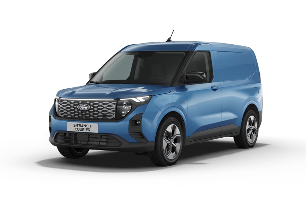 Ford E-Transit Courier v barvě modrá Digital Aqua